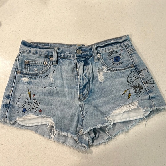 American Eagle Vintage Hi-Rise Jean Shorts - Picture 1 of 3